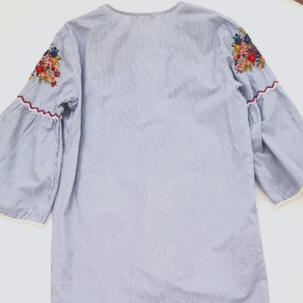 Philosophy Embroidered Dress With Bell Sleeves - Picture 11 of 12